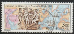 Finnland  1988 Mi-Nr.1048 O Gest. 350.Jahrestag Der Ersten Finnischen Ansiedlung In Amerika ( B1673 ) Günstiger Versand - Used Stamps