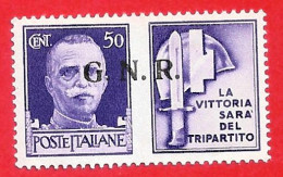 1944 (24) Serie Imperiale Con Appendice Di Propaganda Di Guerra Sovrastampato - Nuovo - Propaganda Di Guerra