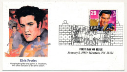 USA - Enveloppe FDC Premier Jour - Elvis PRESLEY - 8 Janvier 1993 - MEMPHIS - 1991-2000