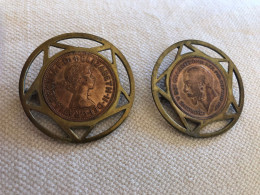 2 Pièces De One Penny 1918 Georges V Et Elisabeth II 1962 - Andere - Europa