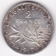 2 Francs Semeuse 1917, En Argent - 2 Francs