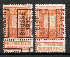 2132 Voorafstempeling Op Nr 108 - BRUGGE 1913 BRUGES - Positie A & B - Roulettes 1910-19