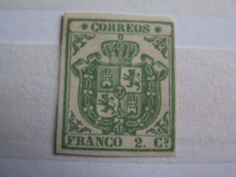 ROYAUME // ESPAGNE  --1854  5 C Vert Sur Fond Blanc - Papier Mince-  Marges Régulières - Sup  Cote 2200 Euro - Nuevos