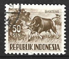 INDONESIE. N°124 Oblitéré De 1956-8. Vache. - Vaches