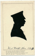 SILHOUETTE - Découpe Et Collage De Foire, Militaire Allemand, 1917, Ww1 - Silhouettes