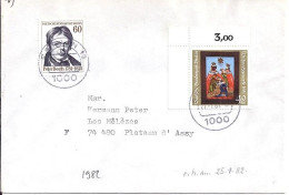 BERLIN N° 615/616 S/L.DE BERLIN/27.1.82 POUR LA FRANCE - Storia Postale