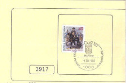 BERLIN N° 589 S/FEUILLET DE BERLIN/6.10.80  - Cartas & Documentos