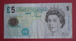 Banknotes United Kingdom, British Overseas Territories And Crown Dependencies  England 5 Pounds - Elizabeth II - 5 Pounds