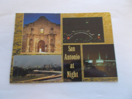 SAN ANTONIO AT NIGHT  TEXAS ( USA ETATS UNIS )  MULTIVUES TIMBRE AVIATION AVIATRICE PIONEER - San Antonio