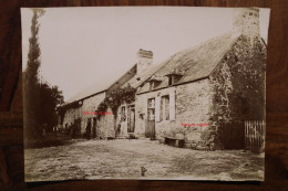 Photo 1900's Ferme Paysan Campagne Normandie Tirage Albuminé Albumen Print Vintage - Lieux