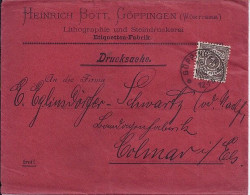 WURTEMBERG N° 58 S/L.DE GOPPINGEN/19.3.02 POUR L’ALSACE - Covers & Documents