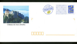 AC14-8 France PAP Timbre N° Logo Bleu Visuel Château De Joux - PAP: Aufdrucke/Blaues Logo
