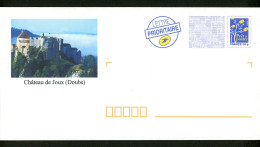 AC14-8 France PAP Timbre N° Logo Bleu Visuel Château De Joux - PAP : Bijwerking /Logo Bleu