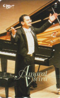 Télécarte JAPON / 110-011 - Musique - AMARAL VIEIRA / BRAZIL Brasil Rel. - Pianist Piano Music JAPAN Phonecard - Musik