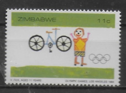 ZIMBABWE  N°  63   * *  Jo 1984 Cyclisme - Haltérophilie