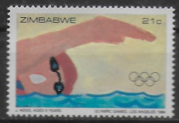 ZIMBABWE  N°  64   * *  Jo 1984  Natation - Schwimmen