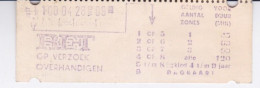 TICKET - HOLLAND PAYS-BAS - HOLLANDE - METRO BUS TRAMWAY  HTM -  RFT CP VERZOCK OVERHANDIGEN  MODELE 49 - Europa