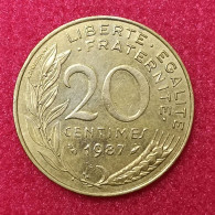 Monnaie France - 1987 - 20 Centimes Marianne - 20 Centimes