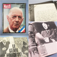 + PARIS MATCH NUMERO HISTORIQUE L'ADIEU A DE GAULLE @ Histoire Président - Französisch