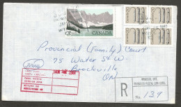 1987 Registered Cover $2.99 Banff/Artifacts POCON Willowdale Sub 6 To Brockville Ontario - Histoire Postale