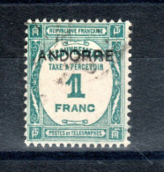 Andorre Taxe N°12 Oblitéré, Cote : 125 Euros, Voir Le Scan. Port Offert. - Used Stamps