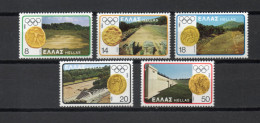 GRECE   N° 1399 à 1403    NEUFS SANS CHARNIERE  COTE 3.00€      JEUX OLYMPIQUES MOSCOU - Unused Stamps