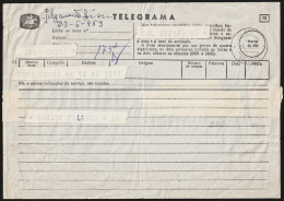 Telegram/ Telegrama - Évora > Amadora -|- Postmark - Amadora, 1971 - Briefe U. Dokumente