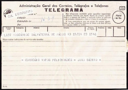 Telegram/ Telegrama - Salvaterra De Magos > Moscavide -|- Postmark - Aeroporto De Lisboa, 1959 - Briefe U. Dokumente