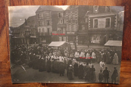 Photo 1900's Procession Religion Normandie Tirage Albuminé Albumen Print Vintage - Lieux