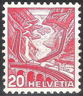 Schweiz Suisse 1936: Gotthard  Zu 205Az Geriffelt Mi 301IIz VARIANTE Yv 293 VARIÉTÉ Regravé Grillé ** MNH (Zu CHF 20.00) - Variétés