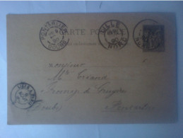 CP Entier Postal 10 Ct Maron De Lille Nord ( Commande De Tome Fromage) à Pontarlier Doubs 1890 (la Pâte Est De Bon Goût) - Timbres (représentations)