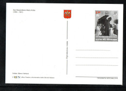 Vatican 2016:  Postkarte Maximilian Kolbe  **    (H017) - Postal Stationeries