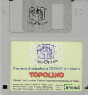 RARO FLOPPY DISK 3,5 VIDEO ON LINE PROGRAMMA NAVIGAZIONE IN INTERNET SPONSOR "TOPOLINO" 1995 - Dischetti 3.5