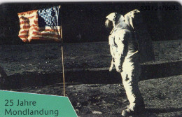 Mond-Landung TK O 445/1993 ** 25€ 5.000 Exempl. USA-Flagge Auf Dem Mond Raumflug Mit Apollo TC NASA Phonecard Of Germany - Espacio