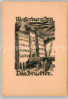 42799565 Wasserburg Inn Das Brucktor Holzschnitt Wasserburg A.Inn - Wasserburg (Inn)