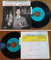 RARE French EP 45t RPM BIEM (7") CHARLES TRENET «L'héritage Infernal» +3 (Lang, 1960) - Collectors