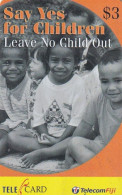 FIJI ISL. - Say Yes For Children, Telecom Fiji Prepaid Card $3, CN : 99182, Exp.date 31/03/03, Used - Figi