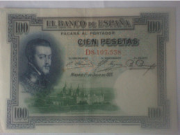 Felipe II - 100 Pesetas - Madrid 1° Julio 1925 - D8,107,538 - 100 Peseten