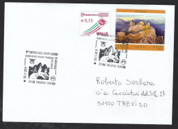 Italia 2019; “Dolomiti Patrimonio Dell’ Umanità”, Affrancato Con Dolomiti Del 2015 + Incremento € 0,15. Storia Postale. - 2011-20: Cartas & Documentos