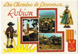 CPM..84..ROBION..VAUCLUSE..VILLAGE PITTORESQUE AU PIED DE LA MONTAGNE DU LUBERON - Robion