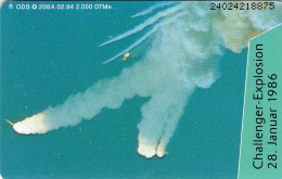 Explosion TK O 208A/1994 ** 35€ 2.000 Expl. USA Raumflug Mit Challener-Rakete 01/1986 TC NASA Phonecard Of Germany - Espacio