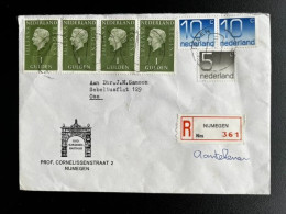 NETHERLANDS 1978 REGISTERED LETTER NIJMEGEN TO OSS 08-12-1978 NEDERLAND AANGETEKEND - Lettres & Documents