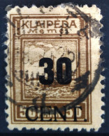 ALLEMAGNE - MEMEL                    N° 157                       OBLITERE - Memel (Klaipeda) 1923