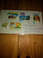 Air  Letter To Argentina From Universidadpo.matanzas.1999.tourism.tree.dog.postal Rocket.firefighting Past Equipment. - Briefe U. Dokumente