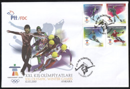 2010 Turkey Winter Olympic Games In Vancouver FDC - Inverno2010: Vancouver