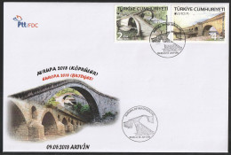 2018 Turkey Europa: Bridges FDC Set - 2018