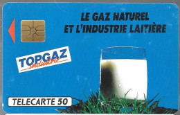 CARTE-PRIVEE-D336-1990-SO2-Reste 25U-V°N°4 Pe2931-R°Mat-TOPGAZ  INDUSTRIE--Utiisé-BE-R° Traces  Banches - Phonecards: Private Use