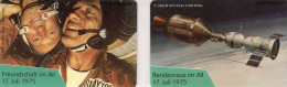 Apollo/Sojus 2TK O 1914+1915 ** 60€ 3.000Expl.Raumflug Mit Space-Rendezvous USA/USSR 1975 TC Cosmos Phonecard Of Germany - Collezioni