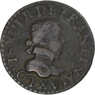France, Louis XIII, Double Tournois, 1616, Amiens, 3rd Type, TB+, Cuivre - 1610-1643 Luigi XIII Il Giusto