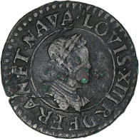 France, Louis XIII, Denier Tournois, 1615, Amiens, Rare, TTB, Cuivre, CGKL:268 - 1610-1643 Luis XIII El Justo